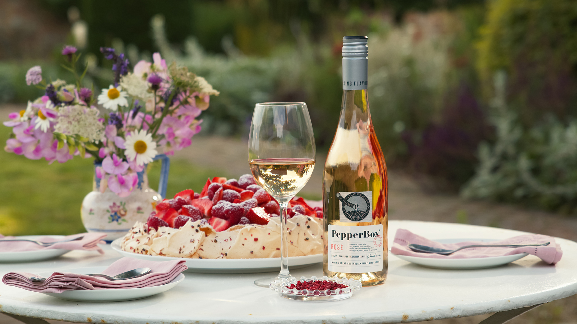 Pink Peppercorn Pavlova